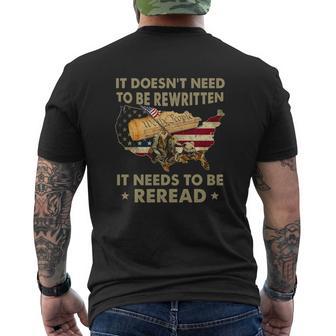 It Doesnt Need To Be Rewritten Veteran T Shirt Name Men's T-shirt Back Print | Seseable UK