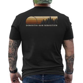 Donostia-Sanebastián España Evergreenintageunset Camiseta Hombre Estampado Espalda - Regaloses