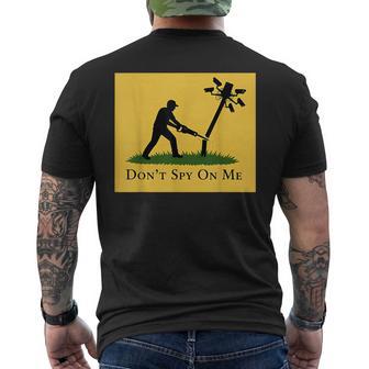 Dont Spy On Me Anti Surveillance Privacy Men's T-shirt Back Print - Thegiftio UK