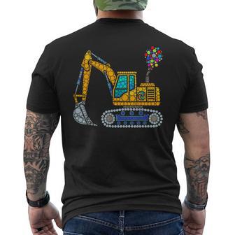 Dot Day Excavator Construction Polka Dot Boys Kids Toddler Men's T-shirt Back Print - Thegiftio UK