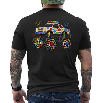 Dot Day Monster Truck Polka Dot Boys Kids Toddlers Men's T-shirt Back Print - Thegiftio UK