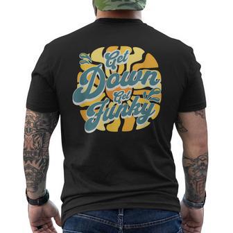 Get Down Get Funky Rétro Pour Amateurs De Musique T-shirt imprimé au dos - Cadeauxyz