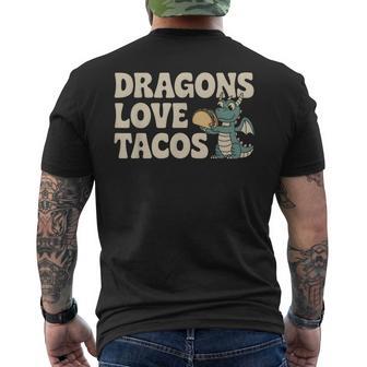 Dragons Love Tacos Cute Cinco De Mayo Mexican Food Kids Boys Men's T-shirt Back Print - Thegiftio UK