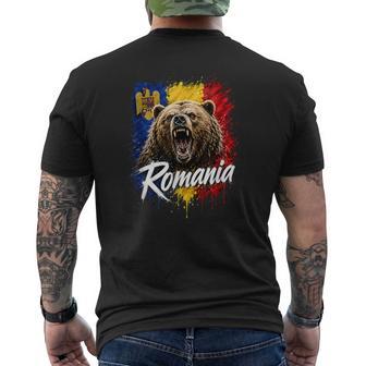 Drapeau De La Roumanie Roumain Drapeau De La Roumanie Pour Homme T-shirt imprimé au dos - Cadeauxyz