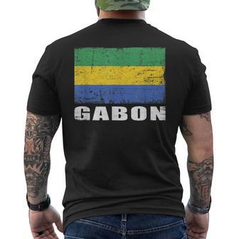 Drapeau Du Gabon Drapeau Du Pays Grunge Gabon T-shirt imprimé au dos - Cadeauxyz