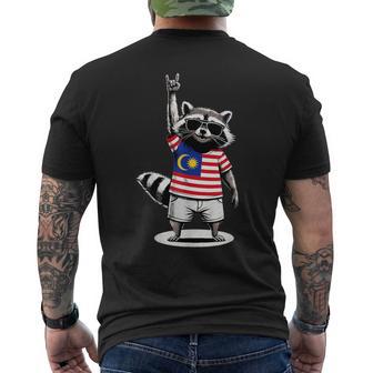 Drapeau Malaisien Raton Laveur Drôle Malaisie T-shirt imprimé au dos - Cadeauxyz