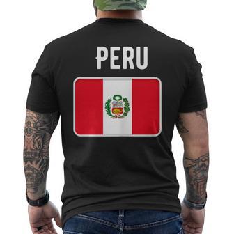 Drapeau Pérou Pérou Carte Pays Drapeau T-shirt imprimé au dos - Cadeauxyz