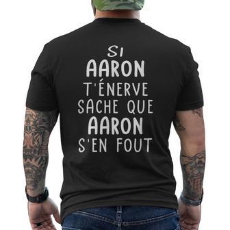 Drôle Cadeau Humoristique Pour Prénom Aaron T-shirt imprimé au dos - Cadeauxyz