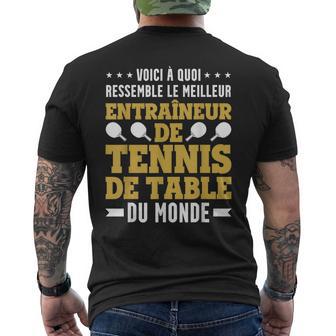 Drôle Coach Entraîneur De Ping Pong Entraîneur De Tennis T-shirt imprimé au dos - Cadeauxyz