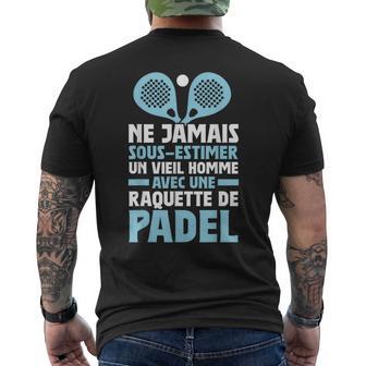 Drôle Padeliste Unieil Homme Avec Une Raquette De Padel T-shirt imprimé au dos - Cadeauxyz