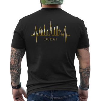 Dubaikyline Battement De Cœur Burj Khalifa Eauilhouette T-shirt imprimé au dos - Cadeauxyz