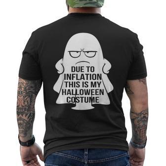 Due To Inflation This Is My Halloween Costume Men's T-shirt Back Print - Thegiftio UK