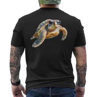 Dulces Diseños De Tortugas Para Los Amantes De Los Animales Camiseta Hombre Estampado Espalda - Regaloses