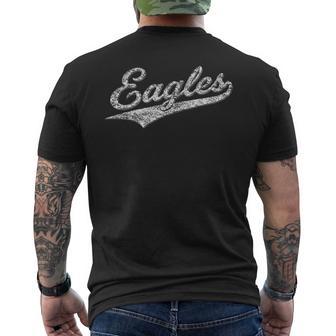 Eagles School Sports Fan Team Spirit Distressed Vintage Men's T-shirt Back Print - Thegiftio UK