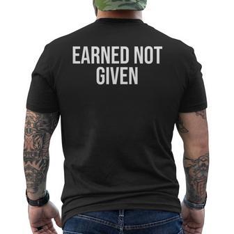 Earned Not Given Men's T-shirt Back Print - Thegiftio UK