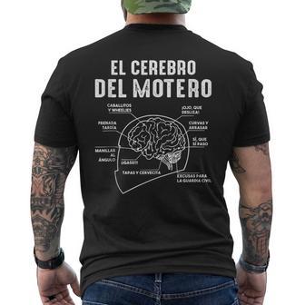 El Cerebro Del Motero Moto Racing Motorista Motero Divertida In Mangas Camiseta Hombre Estampado Espalda - Regaloses
