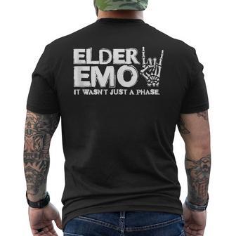 Elder Emo No Fueolo Una Fase Heavy Metal Rock Punk Music In Mangas Camiseta Hombre Estampado Espalda - Regaloses