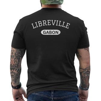 Elegante Recuerdo De Libreville City Gabón África Camiseta Hombre Estampado Espalda - Regaloses