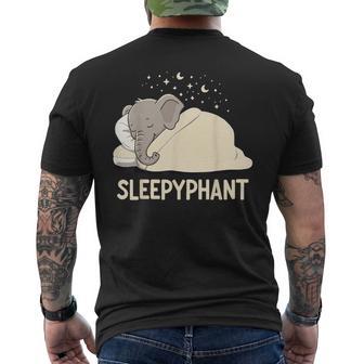 Elephant Sleep Pajamas Men's T-shirt Back Print - Thegiftio UK