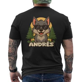 Enfant Andrés – Loup Avec Prénom Pour Garçons T-shirt imprimé au dos - Cadeauxyz