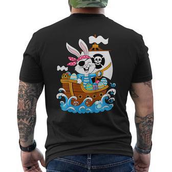 Enfant Bateau Pirate De Pâques Avec Lapin Capitaine Et Butin D'œufs De Pâques T-shirt imprimé au dos - Cadeauxyz