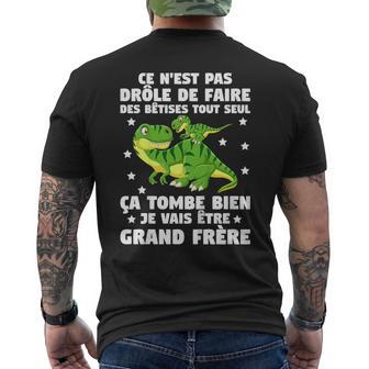 Enfant Ça Tombe Bien Jeais Être Grand Frère Drôle Dinosaure T-shirt imprimé au dos - Cadeauxyz