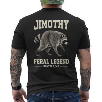 Equipo Jimothy Mapache Feral Legend Meme Divertido Camiseta Hombre Estampado Espalda - Regaloses