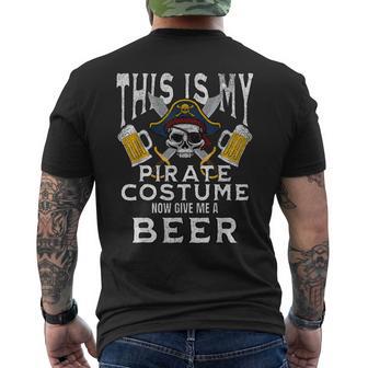 Este Es Mi Disfraz De Pirata Ahora Dame Un Esqueleto De Pirata De Cerveza Camiseta Hombre Estampado Espalda - Regaloses
