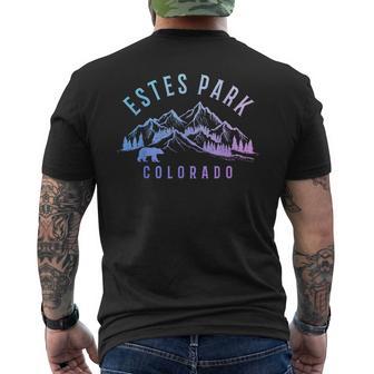 Estes Park Colorado Bear Mountains Vintage Pride Souvenir Men's T-shirt Back Print - Thegiftio UK