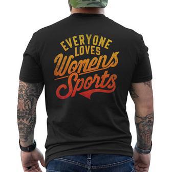 Everyone Loves Women's Sports Women's Athletic Support Men's T-shirt Back Print - Thegiftio UK