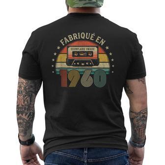 Fabriqué En 1960Intage Cassette Cadeau Anniversaire 1960 T-shirt imprimé au dos - Cadeauxyz