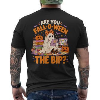 Are You Fall-O-Ween The Bip Ghost Aba Therapist Halloween Men's T-shirt Back Print - Thegiftio UK