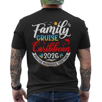 Family Cruise Caribbean 2026 Summer Matching Vacation 2026 Men's T-shirt Back Print - Thegiftio UK