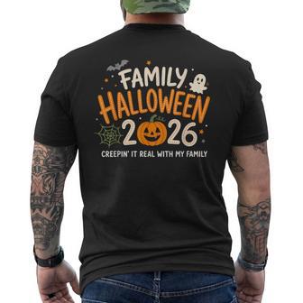 Family Halloween 2026 Pumpkin Ghost Spooky Season 2026 Men's T-shirt Back Print - Thegiftio UK