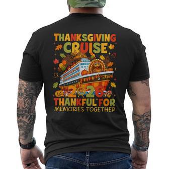 Family Thanksgiving Cruise 2026 Vacation Trip Turkey Kid Men Men's T-shirt Back Print - Thegiftio UK