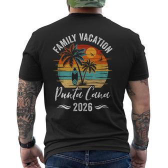 Family Vacation 2026 Vintage Punta Cana Summer Matching Trip Men's T-shirt Back Print - Monsterry