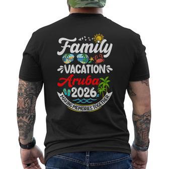 Family Vacation Aruba 2026 Making Memories Beach Summer Men's T-shirt Back Print - Thegiftio UK