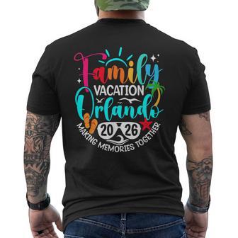 Family Vacation Orlando 2026 Beach Summer Vacation 2026 Men's T-shirt Back Print - Monsterry