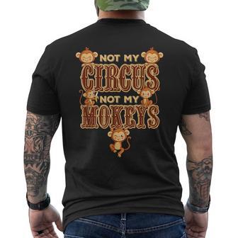 Fiesta De Cumpleaños De Carnaval De Circo No Es Mi Circo Ni Mis Monos Camiseta Hombre Estampado Espalda - Regaloses