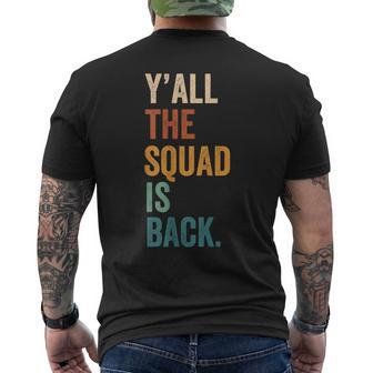 First Day Of School Gen Z Student Y'all The Squad Is Back Men's T-shirt Back Print - Thegiftio UK
