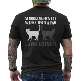 Física Cuántica El Gato Dechrödinger Entra En Un Bar Camiseta Hombre Estampado Espalda - Regaloses