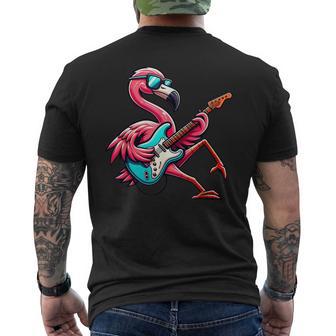 Flamants Avec Guitare Électrique T-shirt imprimé au dos - Cadeauxyz