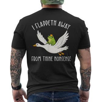 I Flappeth Away From Thine Nonsense Frog Meme Men's T-shirt Back Print | Seseable UK