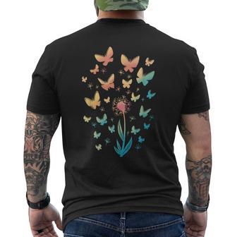 Fleur Et Papillon Pour Amoureux De La Nature T-shirt imprimé au dos - Cadeauxyz
