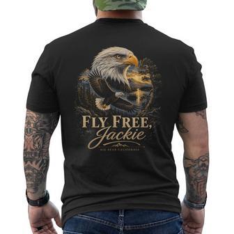 Fly Free Jackie Big Bear Bald Eagle Memorial Men's T-shirt Back Print | Seseable UK