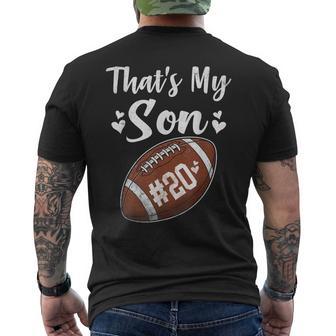 Football Jersey Number 20 That's My Son Football 20 Men's T-shirt Back Print - Thegiftio UK