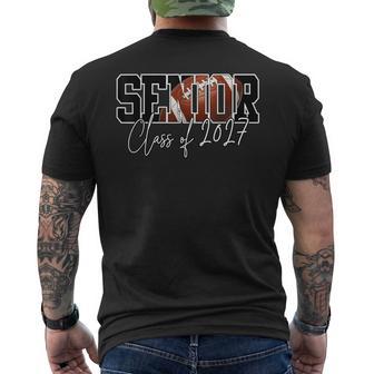 Football Senior Class Of 2027 Graduation Seniors 27 Graduate Men's T-shirt Back Print - Thegiftio UK