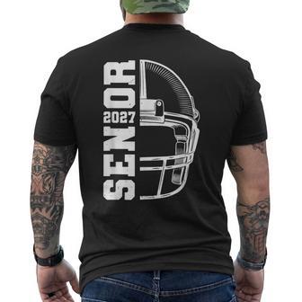 Football Senior Night Football Senior 2027 Player Graduation Men's T-shirt Back Print - Thegiftio UK
