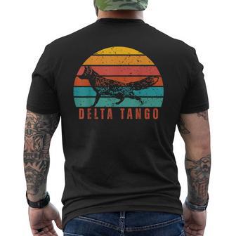 Foxtrots Deltas Tangos Trotting Fox In Vintage Sunset Men's T-shirt Back Print - Thegiftio UK