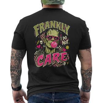 Frankly I Do Not Care Retro Halloween Monster Humor Men's T-shirt Back Print - Thegiftio UK